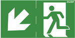 Pictogram 22 100x300 oblique arrow up / down peasant in the door logo awex (ISO7010) Ref. No .: PM22