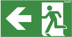 Pictogram 24 100x300 left arrow peasant in the door awex logo (ISO7010) Ref .: PM24