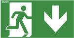 Pictogram 27 125x250 peasant in the door arrow down awex logo (ISO7010) Ref. No .: PS27