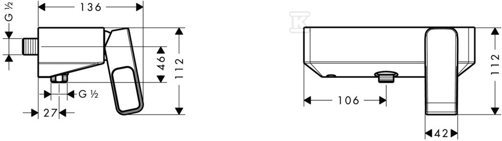 Hansgrohe AXOR Urquiola single lever - 11620000