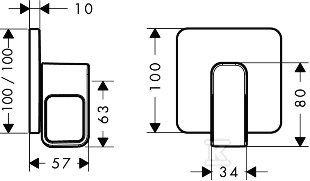 Hansgrohe AXOR Urquiola Shut-off valve - 11960000