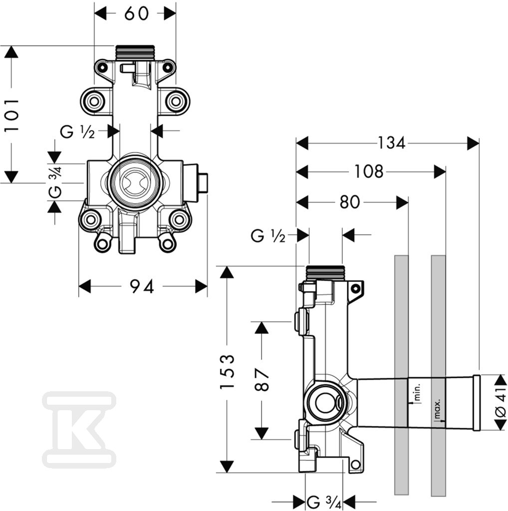 Zestaw podtynkowy Hansgrohe Axordo - 28486180