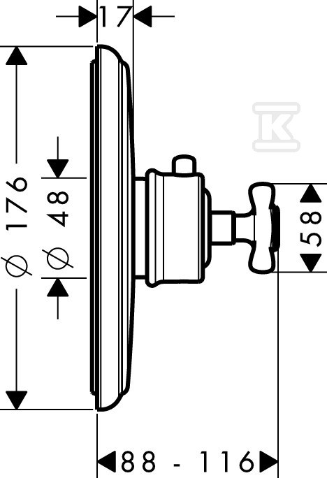 Bateria termostatowa Hansgrohe Axor - 16815000