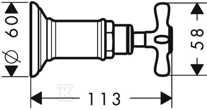 Zawór odcinający Hansgrohe Axor - 16871000