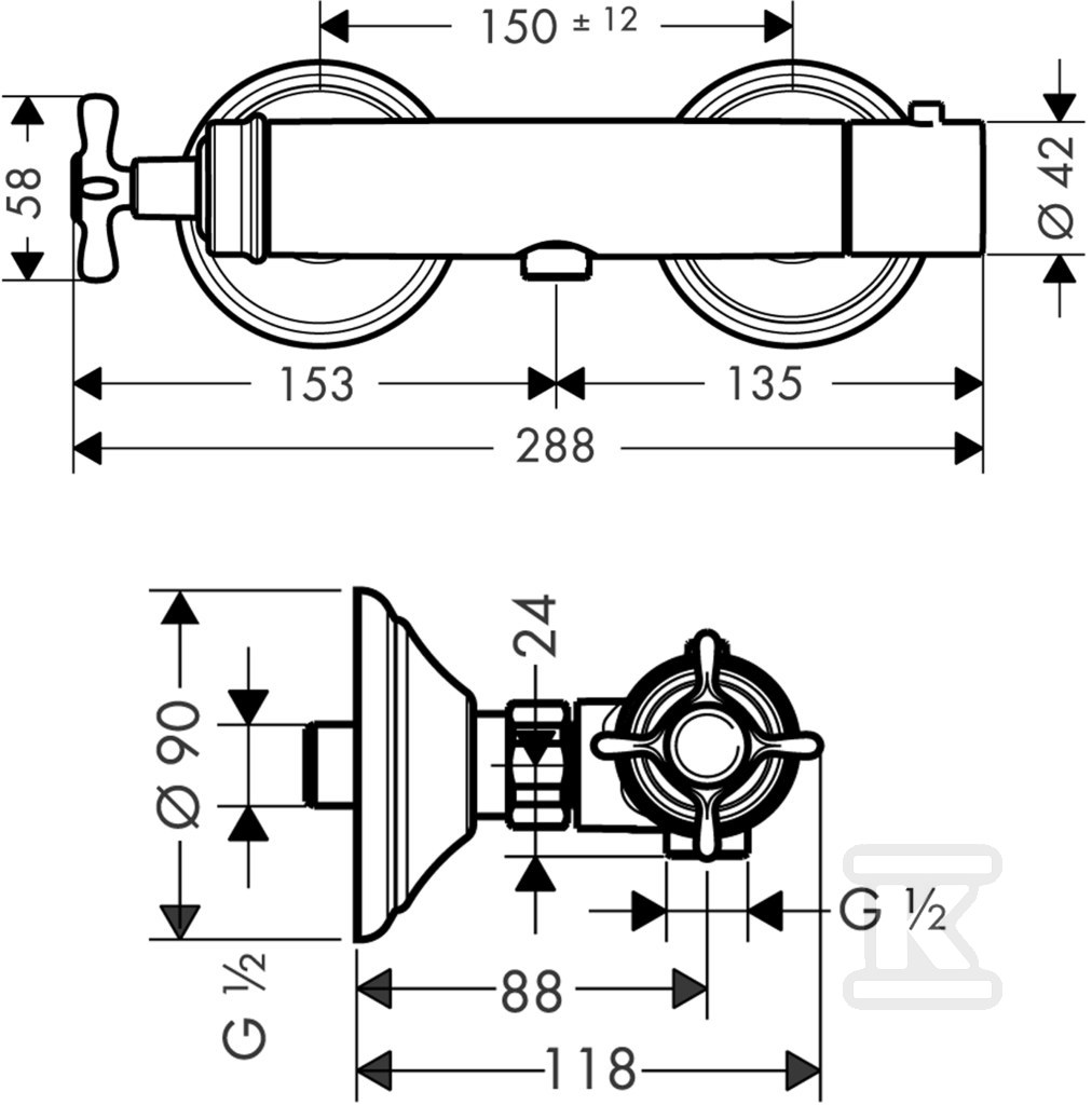 Hansgrohe AXOR Montreux thermostatic - 16261000