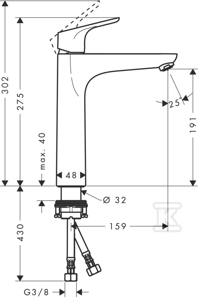 Bateria umywalkowa Focus jednouchwytowa - 31518000