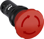 CE4T-10R-02-Safety button 2NC red