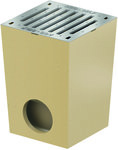 ACO SELF drain Courtyard drain with galvanized steel grating, load class A15