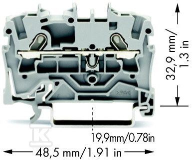 1.5 mm² 2-conductor through terminal - 2001-1201