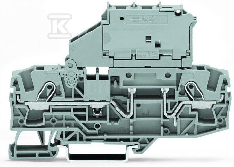 2-wire fuse terminal block with hinged - 2006-1611