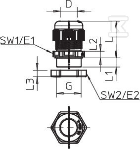 Dławik kablowy typ V-TEC VM20+ OR - 7205660