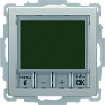 Regulator temperatury ze sterowaniem czasowym styk zwierny i element centralny, alu aksamit, lakierowany, Q.X