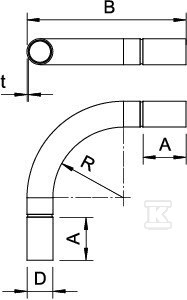 Koleno cevi tipa SB16V ALU - 2046012