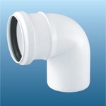 Elbow PP-HT 75/90 sanitary, for internal sewage, white, Onnline