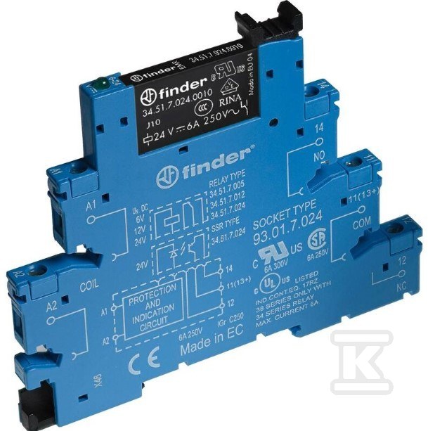Przekaźnikowy moduł sprzegający 1P 6A - 38.51.0.024.0060