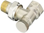 RLV-S 15 angle return valve for side and bottom feed radiators