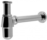 Bottle half siphon G 1.1/4" x 32 mm with rosette, chrome adjustable outlet pipe up to 320 mm Onnline