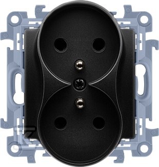 Double earthed plug socket with - CGZ2MZ.01/49