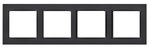 4-fold frame - universal horizontal and vertical, black matt, SIMON10