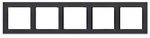 5-fold frame - universal horizontal and vertical, black matt, SIMON10