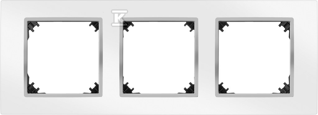 Ramka X3, kolor biały chrom, VESTRA - 3873-26