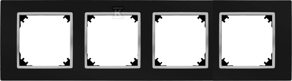 Ramka x4, kolor czarny chrom, VESTRA - 3874-46
