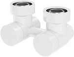 Przyłącze kątowe zespolone 3/4’’ w kolorze WHITE SILK C35, złączki CU, rozstaw przyłączy 50 mm, bez nastawy wstępnej