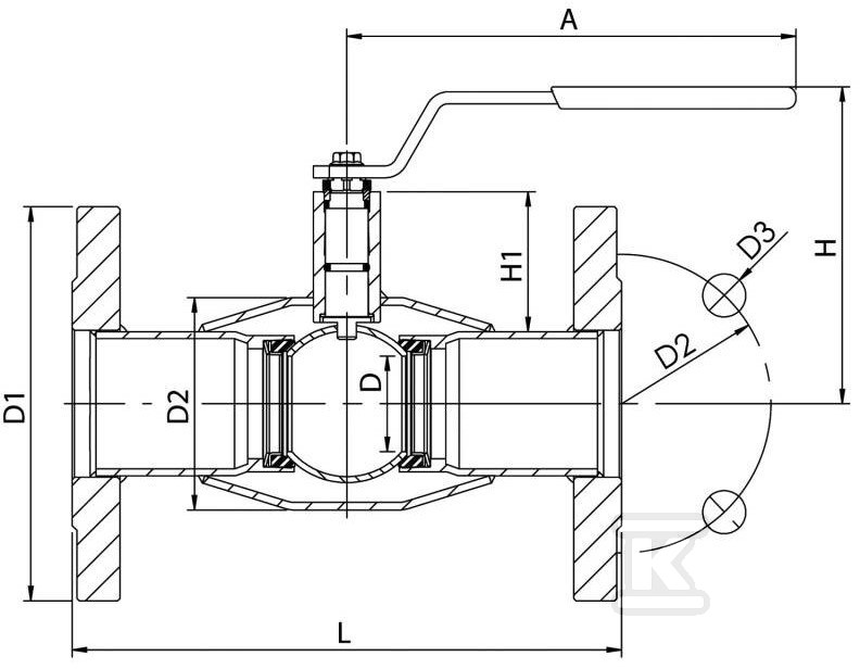 VEXVE golyóscsap gázhoz, DN100 PN16 - 113100