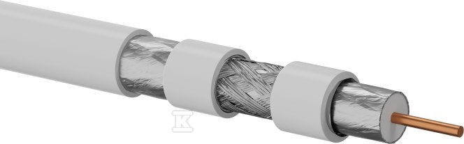 Trishield koaxiální kabel RG6 75 Ohm, - KRT102A0PV500