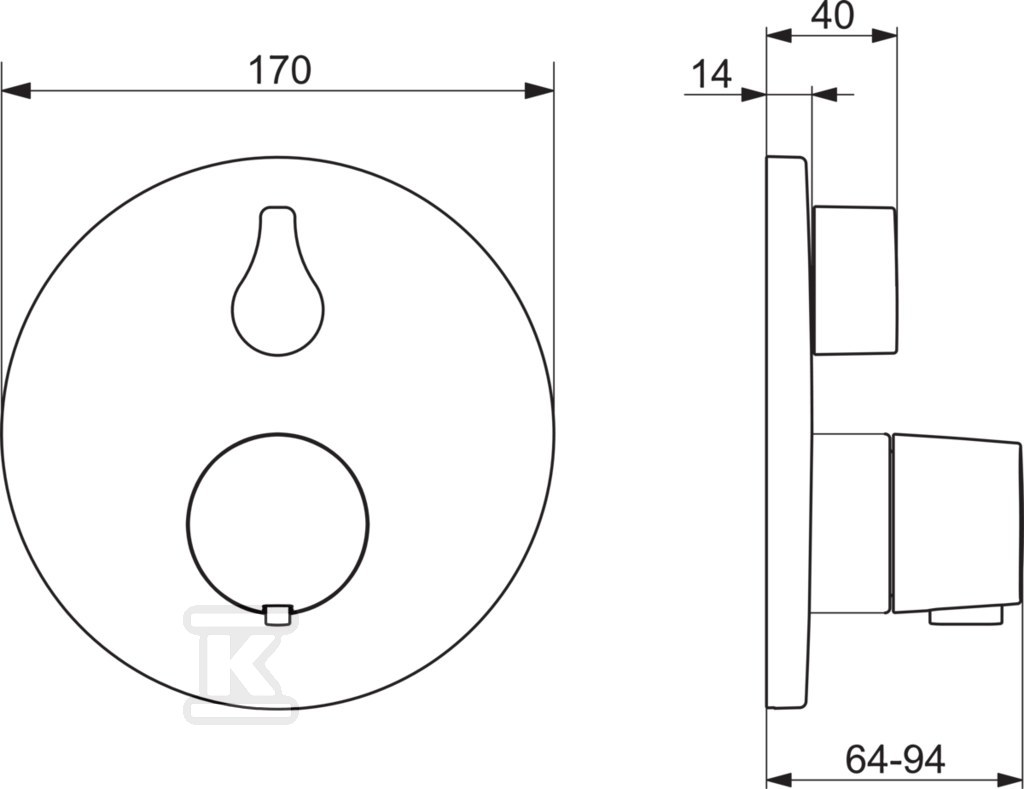 Element natynkowy Oras Bluebox do - 2088