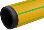 Rura Tytan typ 3 gazowa PE100-RC 110x6.6mm, sztanga 12m, SDR17, kolor czarny, dwuwarstwowa z warstwą ochronną z PP (żółtą w zielone paski) /12m/