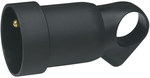 Portable socket 2P+Z 16A black with handle