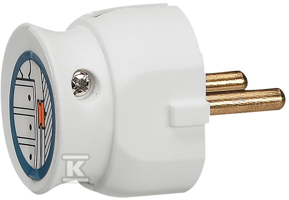 Low plug 2P 16a white - 050183