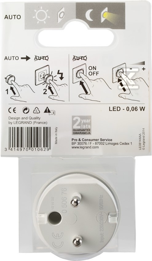 LED zásuvná lampa se soumrakovým - 050676