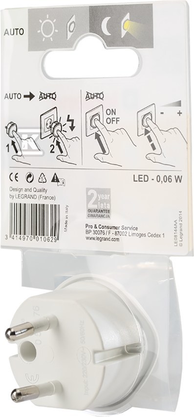 LED zásuvná lampa se soumrakovým - 050676