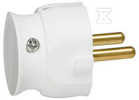 Low plug 2P 16a white - 050183