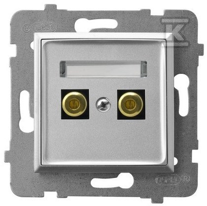 Single speaker socket 6mm2, ARIA silver - GGN-1U/M/18