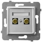 Single speaker socket 6mm2, ARIA silver