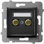 Single 6mm2 speaker terminal, metallic black ARIA