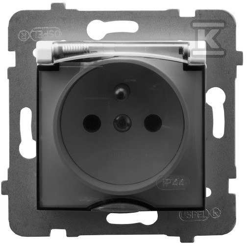 IP-44 grounded splash-proof socket with - GPH-1UZ/M/00/D