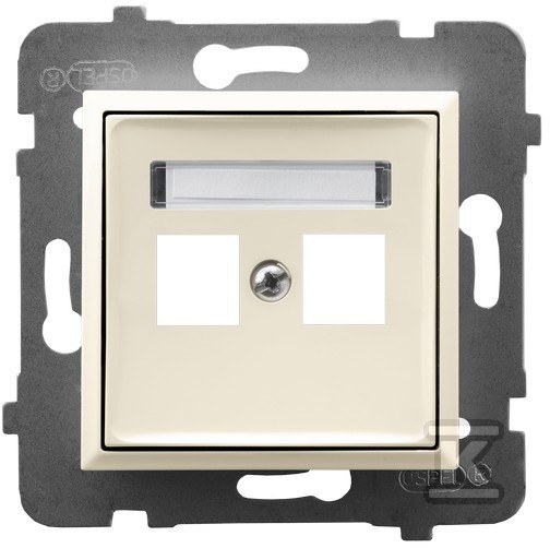 Simple Keystone double socket housing, - GPK-2U/P/27