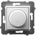 Dimmer push-turn adaptat sarcinilor cu incandescență și halogen, alb ARIA