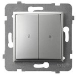 Shutter switch with mechanical interlock, ARIA silver