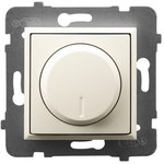 Dimmer universal pentru încărcări incandescente, cu halogen și LED, ecru ARIA