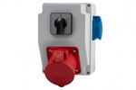 Switchgear, RS-KOMBI socket 16/5, 230V, switch 0/1(16A)