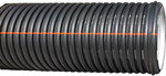 PEHD drainage pipe K2-DREN DN/ID 110 (6m), SN8, type MP (oozing-flow, slots made in the upper part of the pipe at 105 degrees of circumference), corrugated, black color