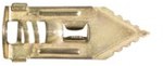 Metal connector for hammering into plasterboards