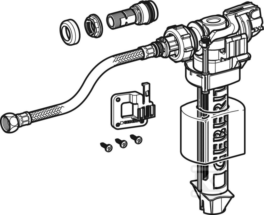 Zawór napełniający Geberit typ 380, - 240.785.00.1