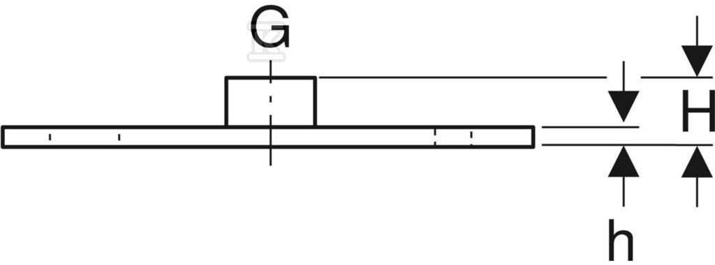 Montažna ploča sa navojem GV1 1/4", - 362.868.26.1