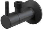 Angle valve with filter 1/2x1/2, black-matt